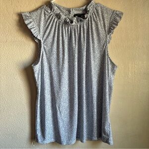 Adrianna Papell blue  Patterned Blouse